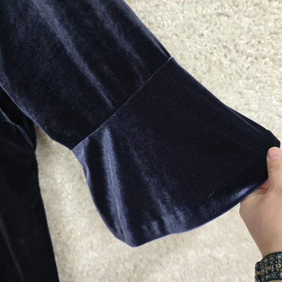 Talbots Shirt Women 3X Velvet Bell Sleeve Scoop Neck Stretch Whimsigoth READ - Picture 4 of 12